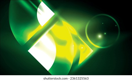 Abstract background vector neon glowing geometric elements. Hi-tech design for wallpaper, banner, background, landing page, wall art, invitation, prints, posters