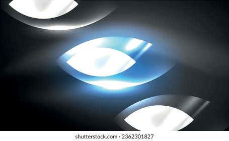 Abstract background vector neon glowing geometric elements. Hi-tech design for wallpaper, banner, background, landing page, wall art, invitation, prints, posters