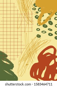 Abstract background in vector. Nude cozy warm shades color. Template poster for the decoration or print of menu, invitation or card, for instagram or web design.