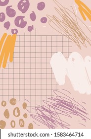 Abstract background in vector. Nude cozy warm shades color. Template poster for the decoration or print of menu, invitation or card, for instagram or web design.