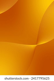 Abstract background vector orange with dynamic waves for wedding design. Futuristic backdrop with network wavy lines. Premium template with stripes and gradient mesh for banner or poster.