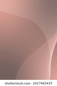 Resumen de fondo naranja vectorial, melocotón con ondas dinámicas para el negocio de la boda. Fondo futurista con líneas onduladas de red. Plantilla premium con franjas y malla de gradiente para banner, afiche.