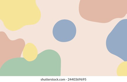 Abstract background vector organic shapes and pastel colorful