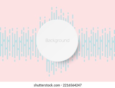 Anuncio de fondo abstracto vector líneas onduladas pastel círculos ondulados banner de espacio vacío