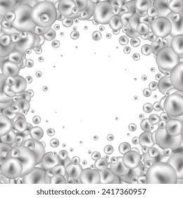 Abstract background. Vector photo  frame. Gray balls.