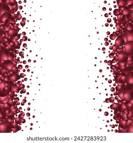 Abstract background. Vector photo frame. Red balls.