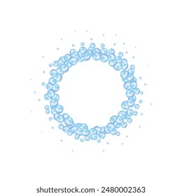 Abstract background. Vector photo frame. Blue balls.