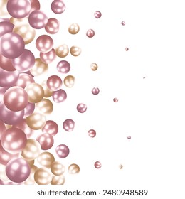 Abstract background. Vector photo frame. Colored balls.