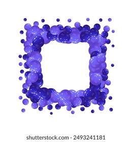 Abstract background. Vector photo frame. Blue balls.