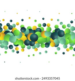 Abstract background. Vector photo frame. Colored balls.