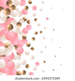 Abstract background. Vector photo frame. Colored balls.