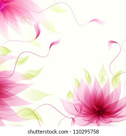 Abstract background with vector pink lotus flower