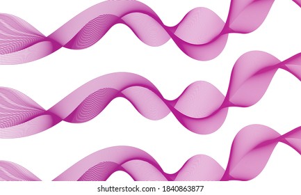 Abstract background vector with purple dynamic waves, lines and particles. suitable for cover design, book design, posters, flyers, website backgrounds