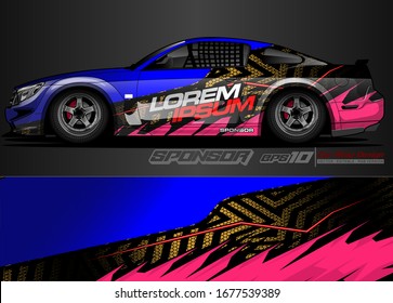 abstract background vector for racing car wrap design and vehicle livery