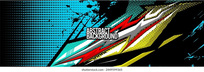 Abstrakter Hintergrund. Vektorgrafik Racing for Car Wrap Design: Hintergrundset für Fahrzeugverpackungen, Rennwagen, Rallye, Abenteuer und Lackierung