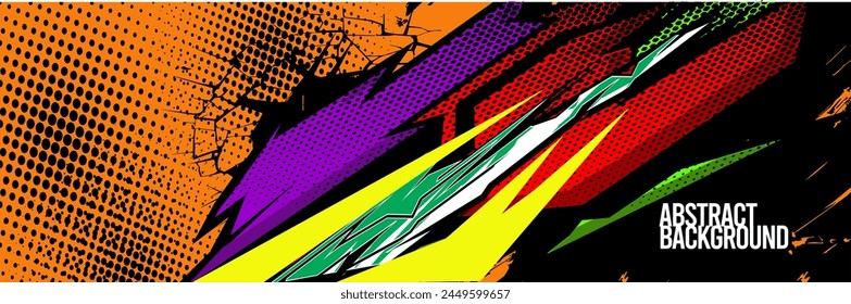 Abstract Background. Vector Racing for Car Wrap Design: Background Kit for Vehicle Wraps, Race Cars, Rally, Adventure, and Livery