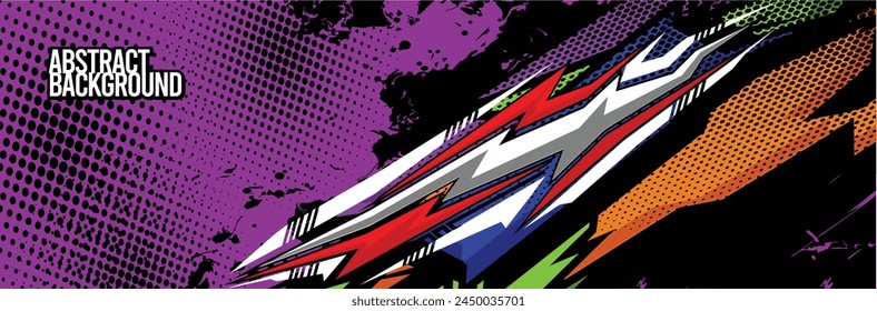 Abstract Background. Vector Racing for Car Wrap Design: Background Kit for Vehicle Wraps, Race Cars, Rally, Adventure, and Livery