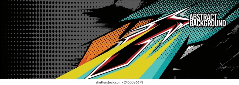 Abstrakter Hintergrund. Vektorgrafik Racing for Car Wrap Design: Hintergrundset für Fahrzeugverpackungen, Rennwagen, Rallye, Abenteuer und Lackierung