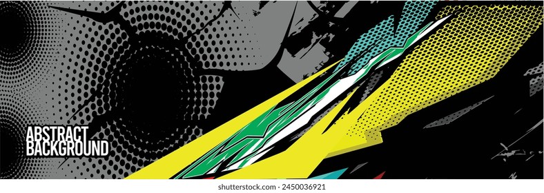 Abstrakter Hintergrund. Vektorgrafik Racing for Car Wrap Design: Hintergrundset für Fahrzeugverpackungen, Rennwagen, Rallye, Abenteuer und Lackierung