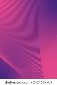 Abstract background vector red violet with dynamic waves for wedding design. Futuristic technology backdrop with network wavy lines. Premium template with stripes, gradient mesh for banner, poster.