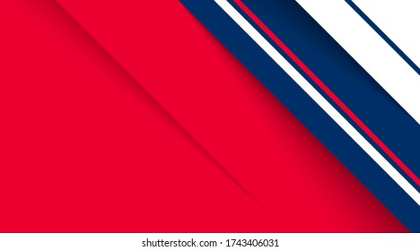 Abstract background vector in red, white and blue