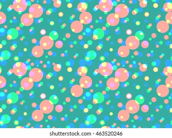 Abstract background. Vector seamless illustration. Modern pattern with circles. Colorful abstract texture.