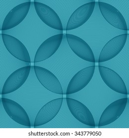 Abstract background vector seamless pattern of blue spheres.