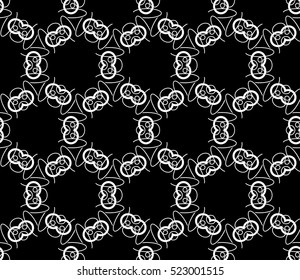 Abstract background. Vector seamless pattern. Black and white geometric seamless pattern in modern stylish