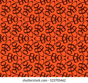 Abstract background. Vector seamless pattern. Orange geometric seamless pattern in modern stylish
