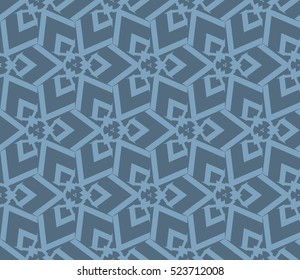 Abstract background. Vector seamless pattern. Blue geometric seamless pattern in modern stylish