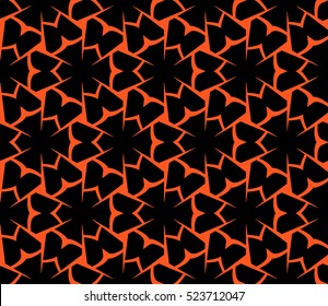 Abstract background. Vector seamless pattern. Orange geometric seamless pattern in modern stylish