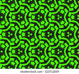 Abstract background. Vector seamless pattern. Green geometric seamless pattern in modern stylish