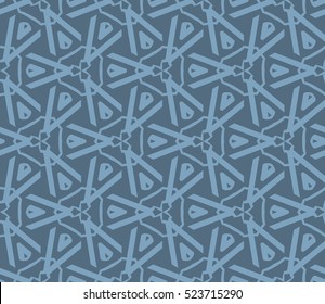 Abstract background. Vector seamless pattern. Blue geometric seamless pattern in modern stylish