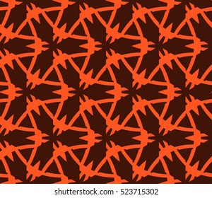 Abstract background. Vector seamless pattern. Orange geometric seamless pattern in modern stylish