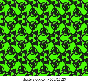 Abstract background. Vector seamless pattern. Green geometric seamless pattern in modern stylish