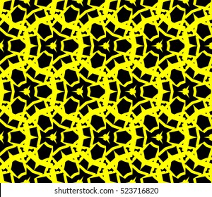 Abstract background. Vector seamless pattern. Yellow geometric seamless pattern in modern stylish