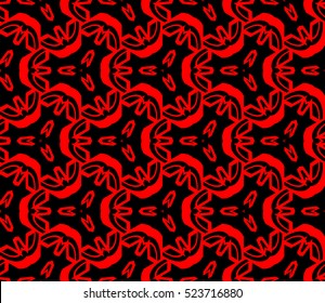 Abstract background. Vector seamless pattern. Red geometric seamless pattern in modern stylish