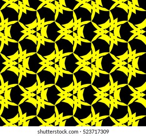 Abstract background. Vector seamless pattern. Yellow geometric seamless pattern in modern stylish