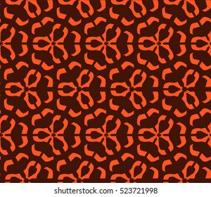 Abstract background. Vector seamless pattern. Orange geometric seamless pattern in modern stylish