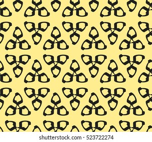 Abstract background. Vector seamless pattern. Yellow geometric seamless pattern in modern stylish