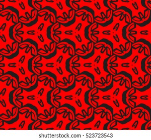 Abstract background. Vector seamless pattern. Red geometric seamless pattern in modern stylish