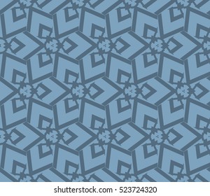 Abstract background. Vector seamless pattern. Blue geometric seamless pattern in modern stylish
