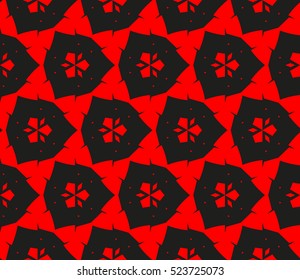 Abstract background. Vector seamless pattern. Red geometric seamless pattern in modern stylish