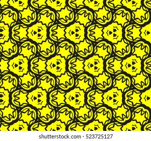 Abstract background. Vector seamless pattern. Yellow geometric seamless pattern in modern stylish