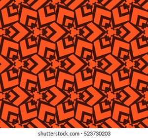 Abstract background. Vector seamless pattern. Orange geometric seamless pattern in modern stylish