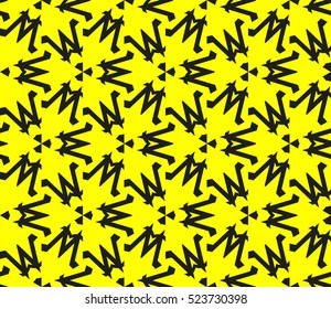 Abstract background. Vector seamless pattern. Yellow geometric seamless pattern in modern stylish