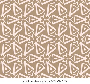 Abstract background. Vector seamless pattern. Beige geometric seamless pattern in modern stylish