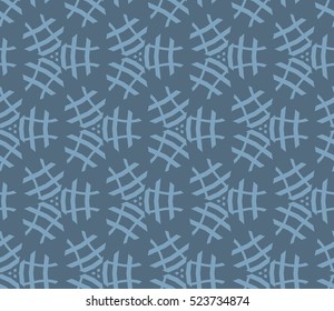 Abstract background. Vector seamless pattern. Blue geometric seamless pattern in modern stylish