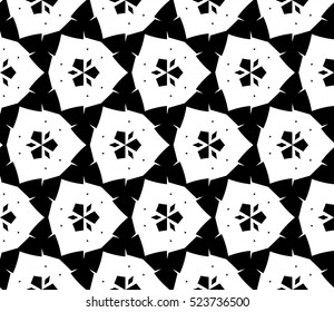 Abstract background. Vector seamless pattern. Black and white geometric seamless pattern in modern stylish
