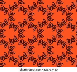 Abstract background. Vector seamless pattern. Orange geometric seamless pattern in modern stylish